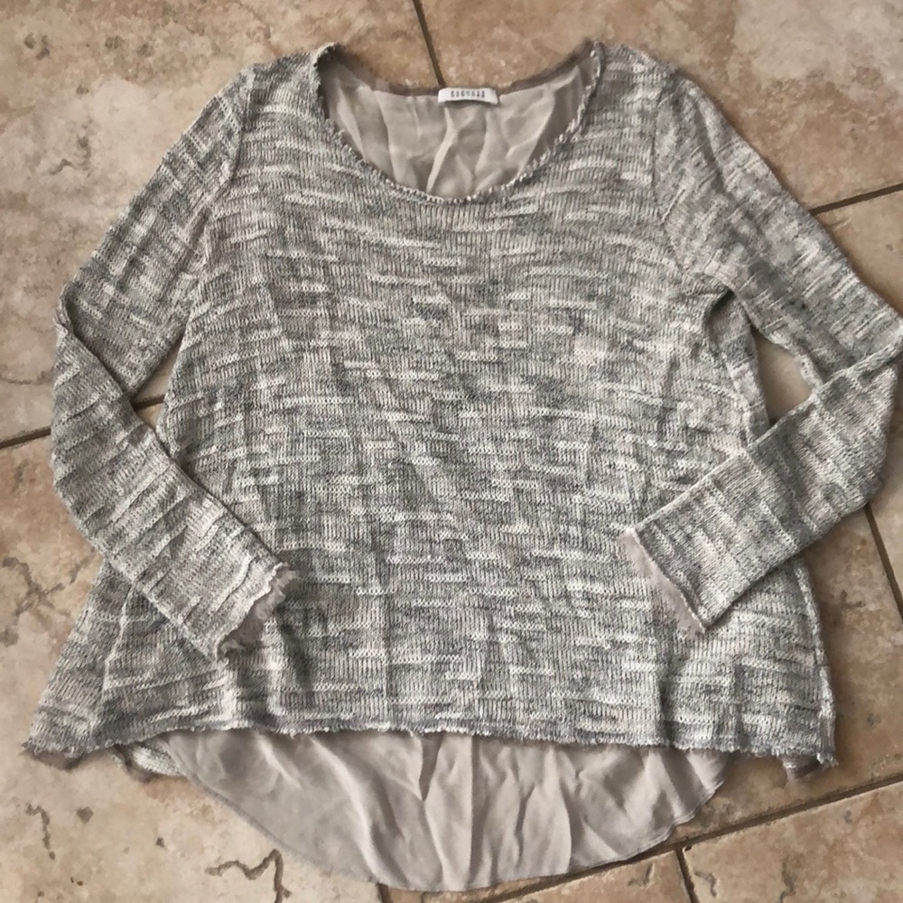 Barney’s New York Gray Flowy Long Sleeve